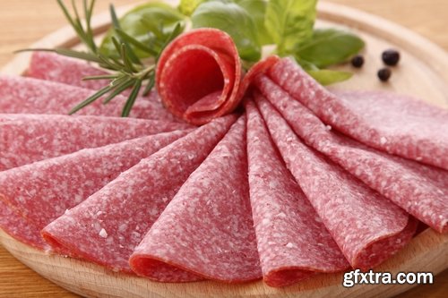 Collection salami sausage delicacy meat 25 HQ Jpeg