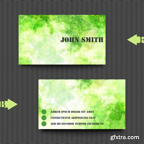 Collection of vector image flyer banner brochure business card 23-25 Eps
