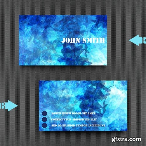 Collection of vector image flyer banner brochure business card 23-25 Eps