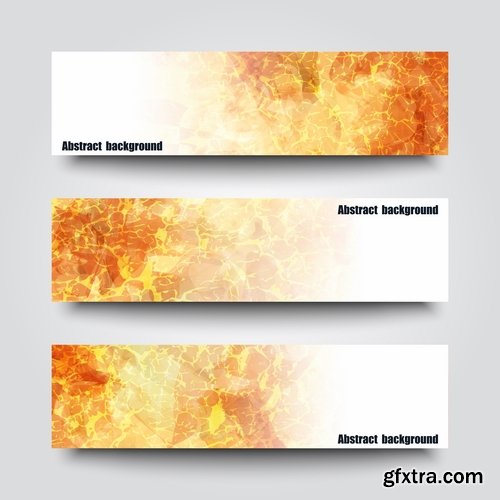 Collection of vector image flyer banner brochure business card 23-25 Eps