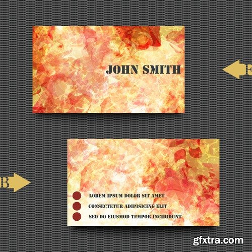 Collection of vector image flyer banner brochure business card 23-25 Eps