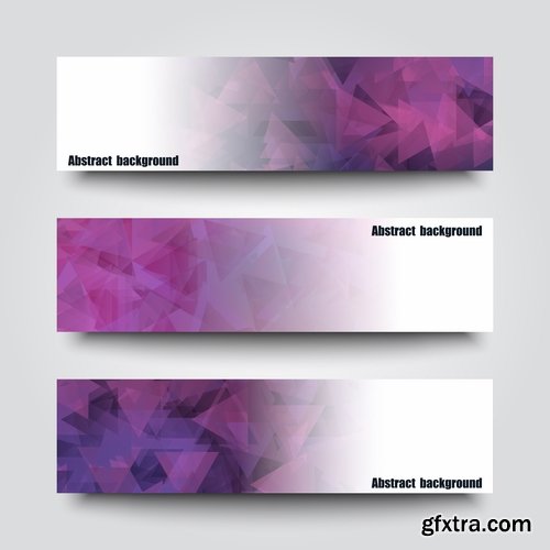 Collection of vector image flyer banner brochure business card 23-25 Eps