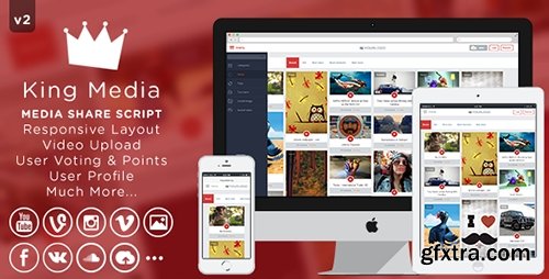 CodeCanyon - King MEDIA v2.2 - Video Image Upload and Share - 7877877