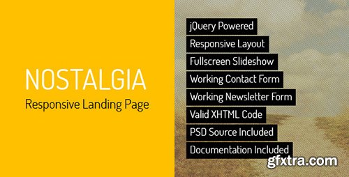 ThemeForest - Nostalgia v1.5 - Responsive Landing Page - 2831711