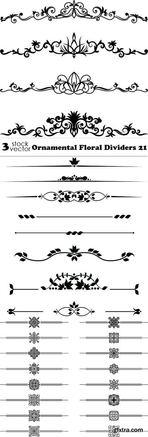 Vectors - Ornamental Floral Dividers 21