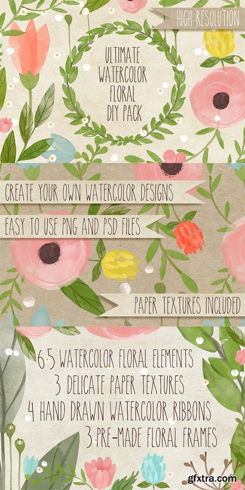 Ultimate Watercolor Floral DIY Pack - CM 15600