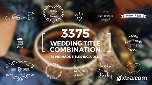 Videohive Elegant Wedding Title Combination Pack 14098344