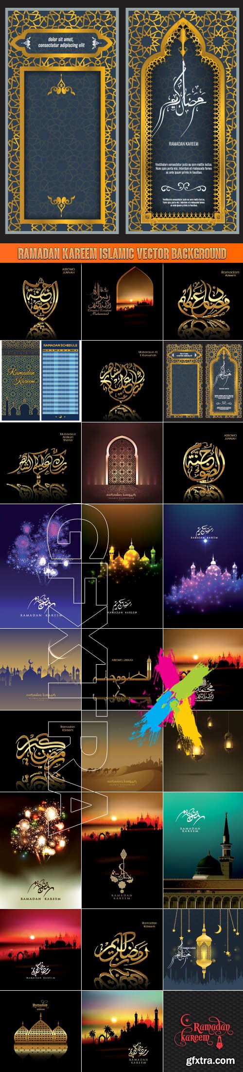 Ramadan Kareem Islamic vector background