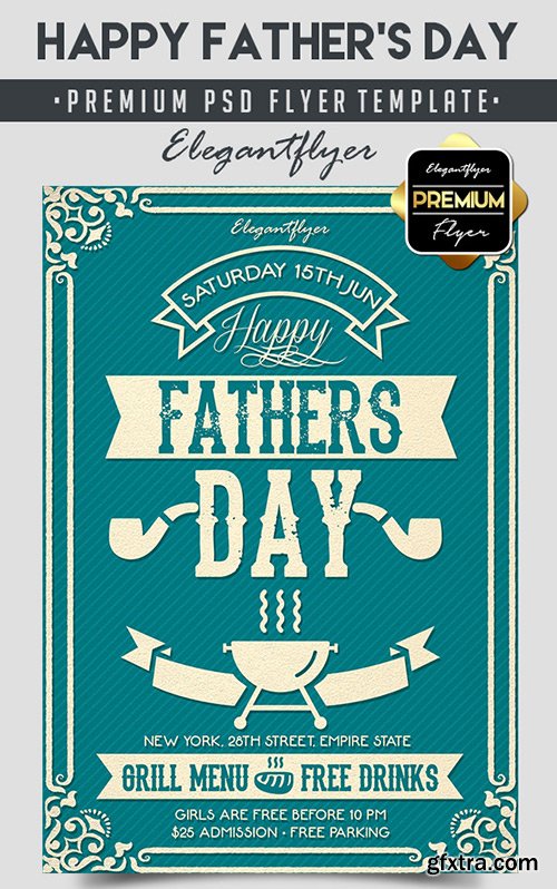 Happy Father’s Day – Flyer PSD Template + Facebook Cover