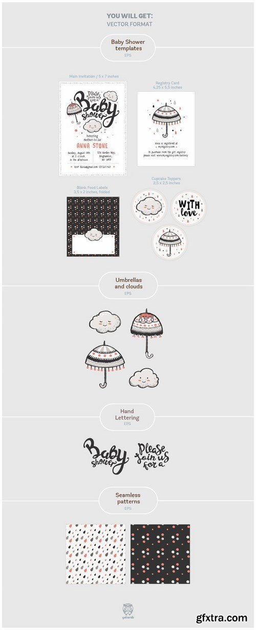 CM - Baby Shower Kit • Umbrellas 656730