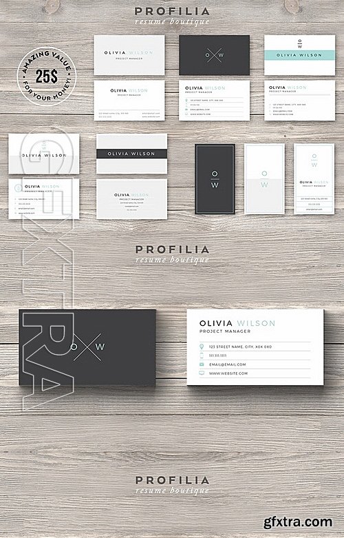 CM - Bundle -Modern Business Card Template 660245