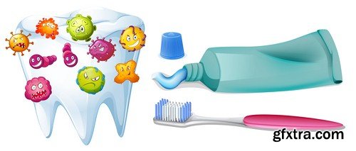 Bacteria on the teeth-5xEPS