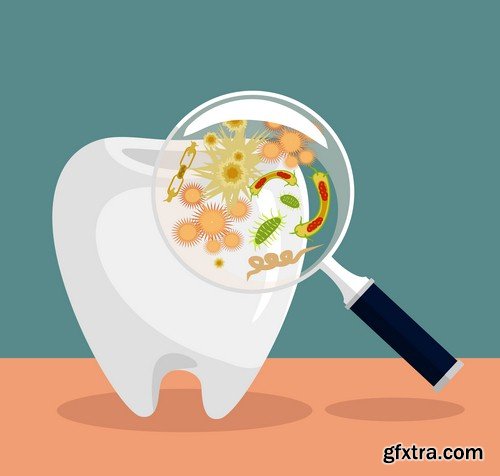 Bacteria on the teeth-5xEPS