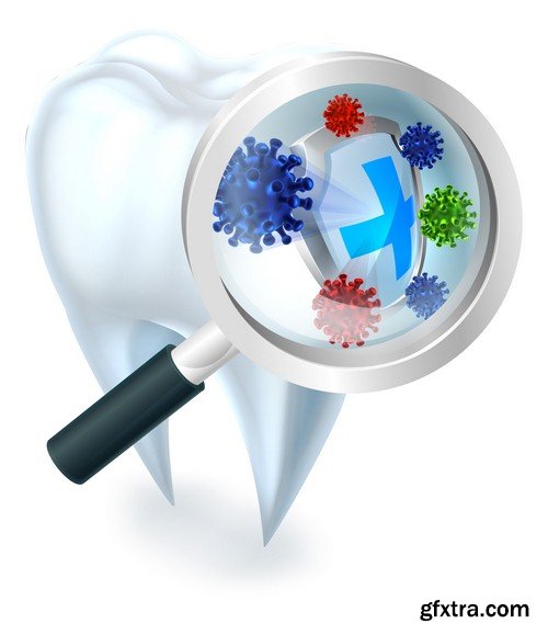 Bacteria on the teeth-5xEPS