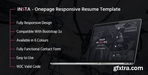 ThemeForest - INSTA - One Page Responsive Resume Template (Update: 6 November 15) - 12417028