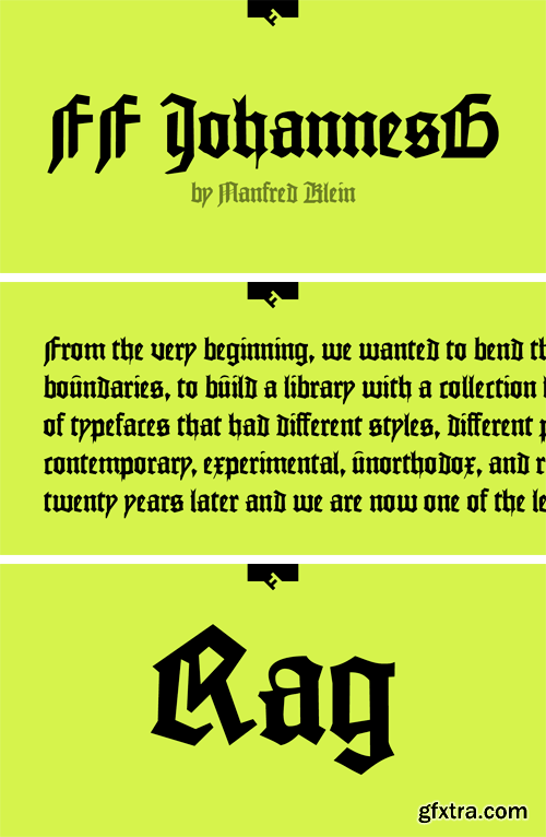 FF JohannesG Font