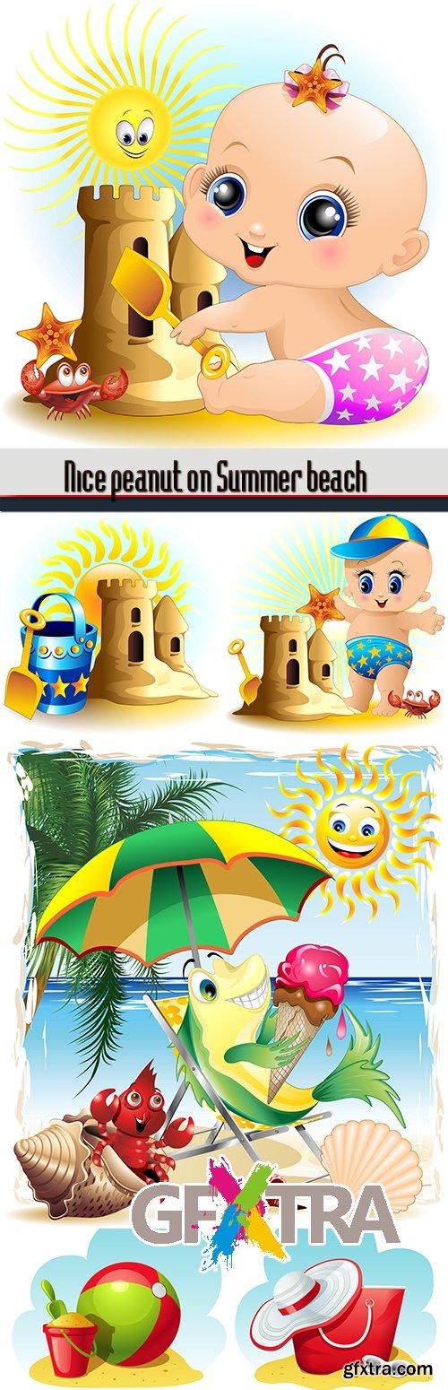 Nice peanut on Summer beach