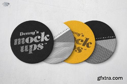 CreativeMarket Circular Coaster Mockup 661484