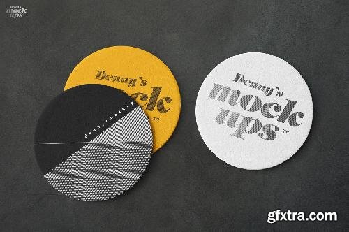 CreativeMarket Circular Coaster Mockup 661484