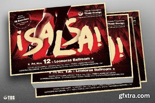 CreativeMarket Salsa Flyer Template V5 662712