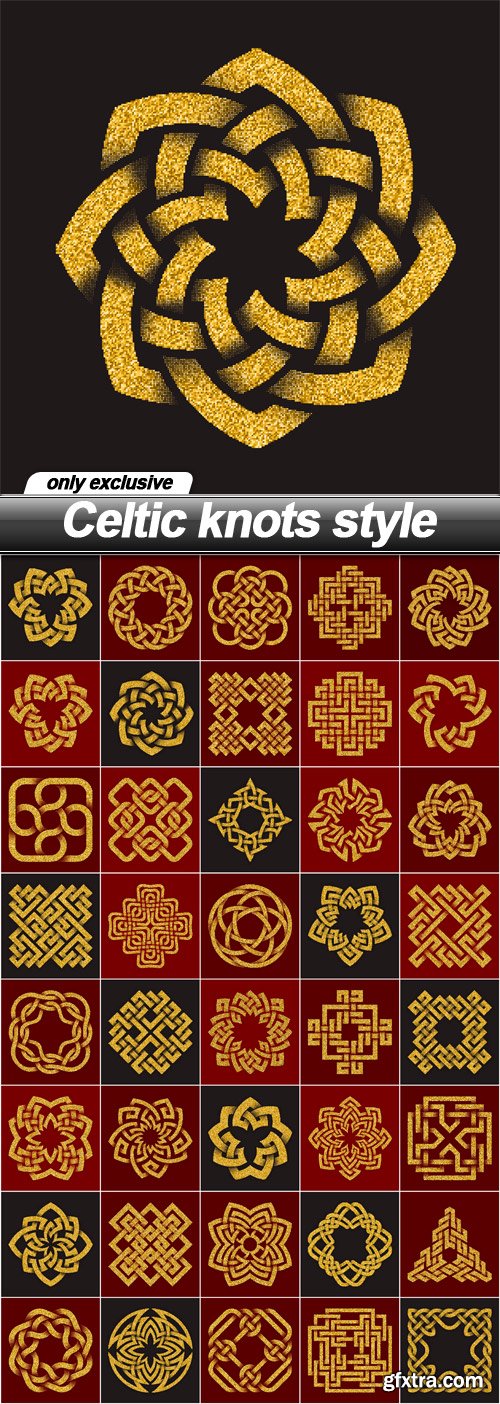 Celtic knots style - 40 EPS