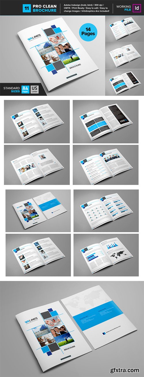 Creativemarket Clean Brochure Template 11 662376