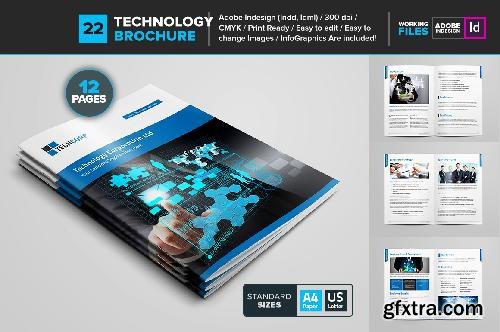 CreativeMarket Technology Brochure Template 22 681136