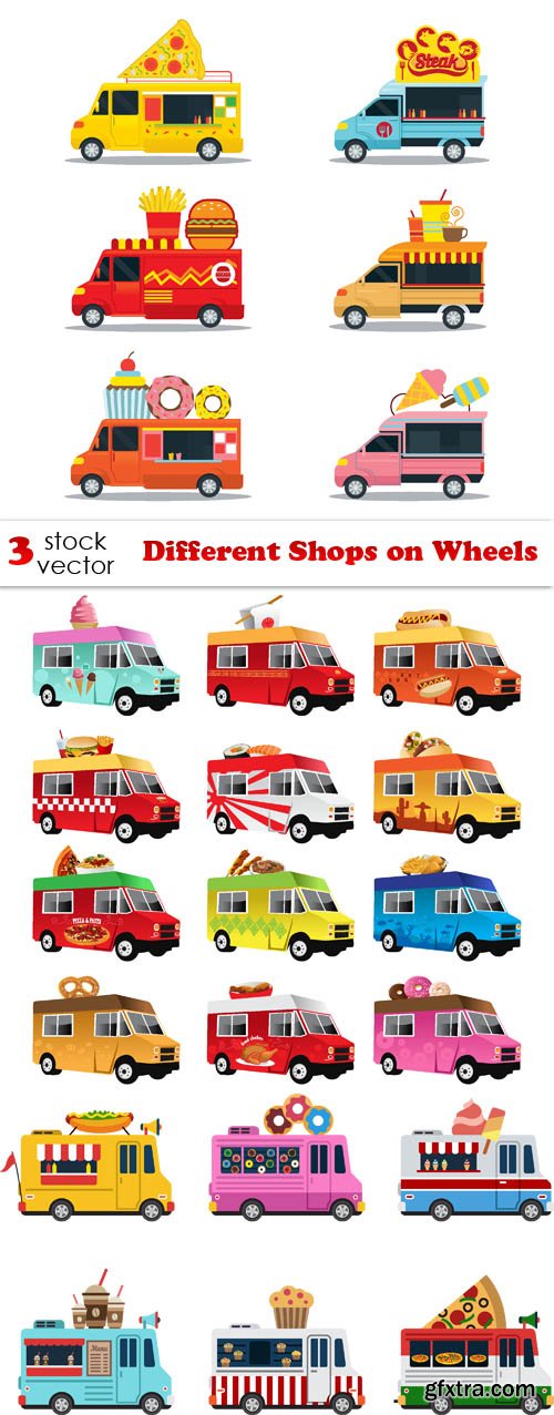 Vectors - Different Shops on Wheels