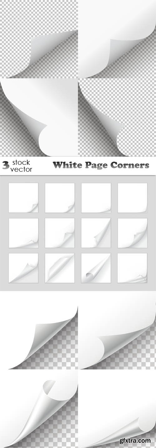 Vectors - White Page Corners