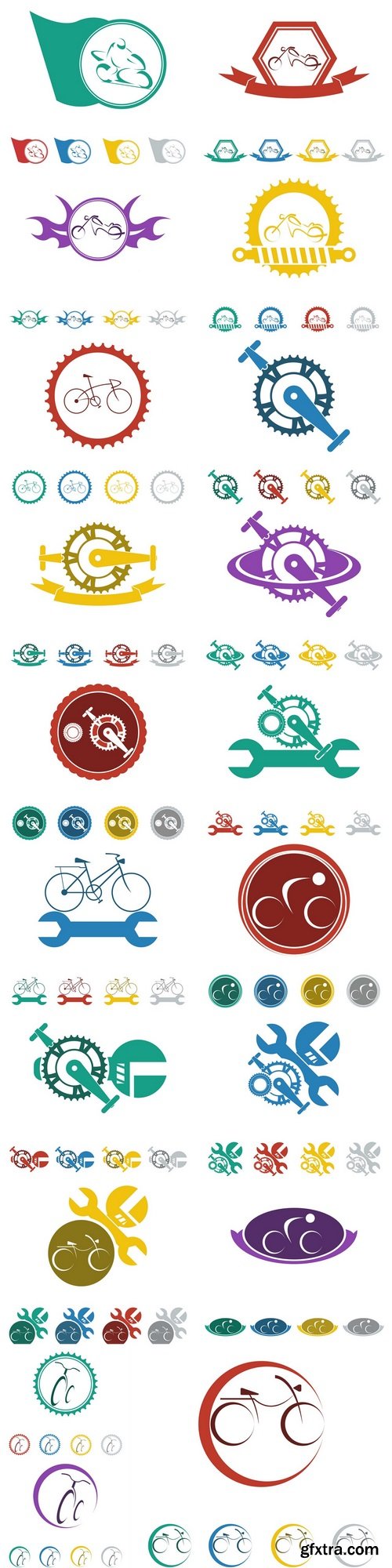 Bike shop logo icon Vector