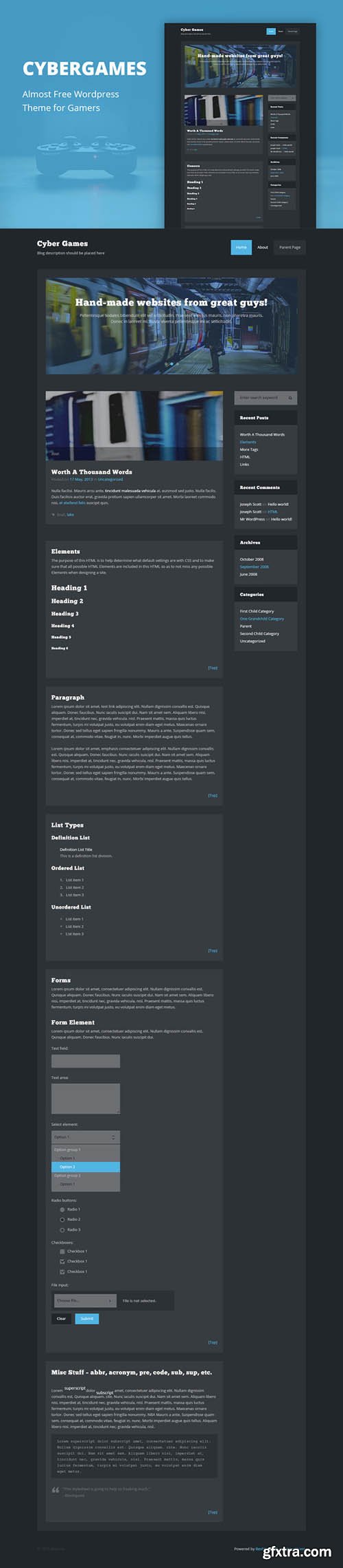 CyberGames - WordPress Theme