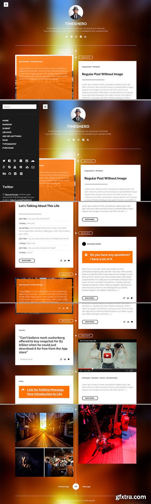 Timeshero - Timeline Tumblr Theme