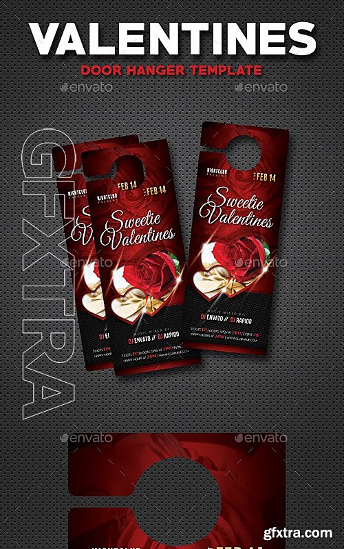 GraphicRiver - Valentines Day Club Party Door Hanger 14368128