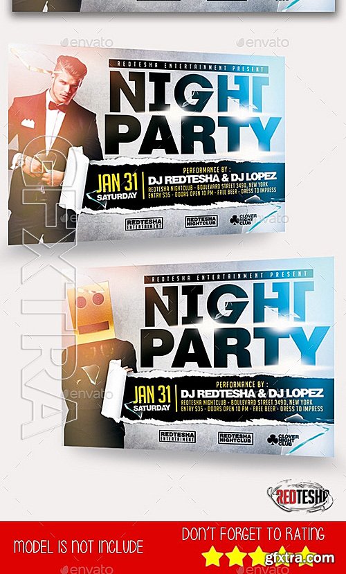 GraphicRiver - Night Party Flyer 14218315