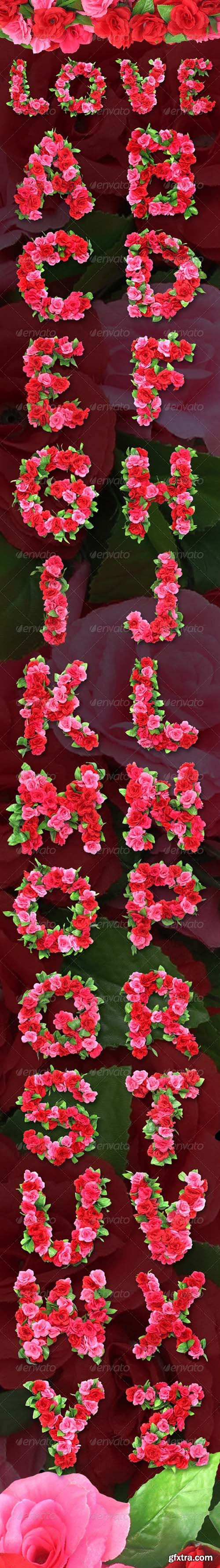 Graphicriver Roses Alphabet 6632568