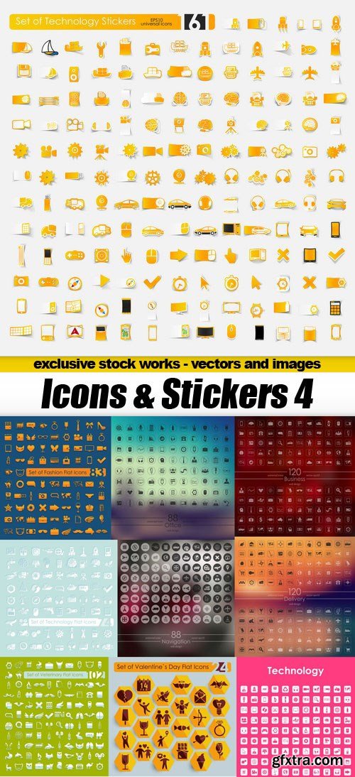 Icons & Stickers 4 - 25xEPS