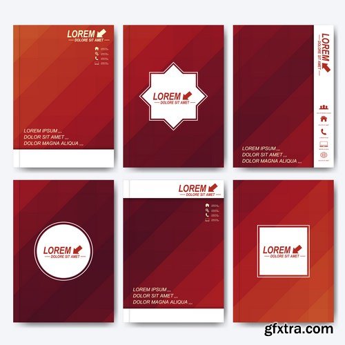 Modern Set of Brochures , Flyer, Booklet, Cover or Annual Report 2 - 25xEPS