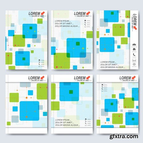 Modern Set of Brochures , Flyer, Booklet, Cover or Annual Report 2 - 25xEPS