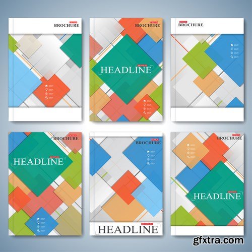 Modern Set of Brochures , Flyer, Booklet, Cover or Annual Report 2 - 25xEPS