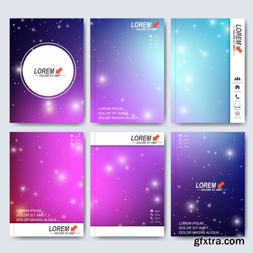 Modern Set of Brochures , Flyer, Booklet, Cover or Annual Report 2 - 25xEPS