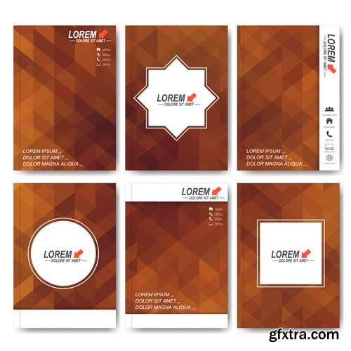 Modern Set of Brochures , Flyer, Booklet, Cover or Annual Report 2 - 25xEPS