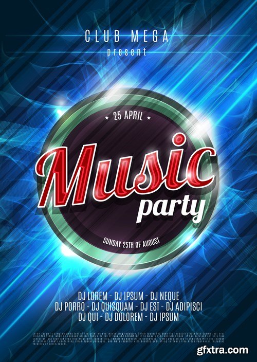 Disco, Music & Party Poster - 15xEPS