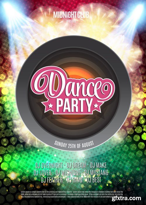 Disco, Music & Party Poster - 15xEPS