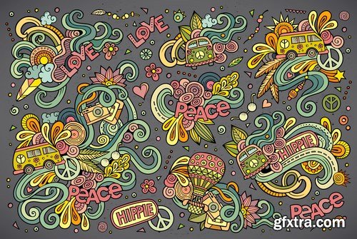 Cartoon & Doodles Seamless Pattern 2 - 25xEPS