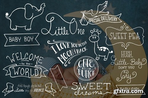 Summeranna - Newborn - Word Overlay and Action Collection