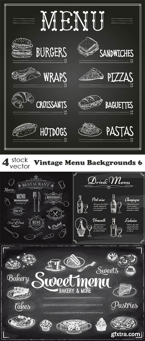 Vectors - Vintage Menu Backgrounds 6