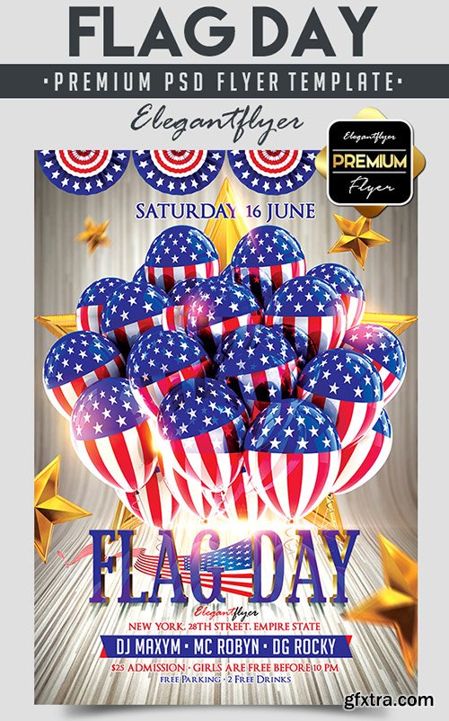 Flag Day – Flyer PSD Template + Facebook Cover