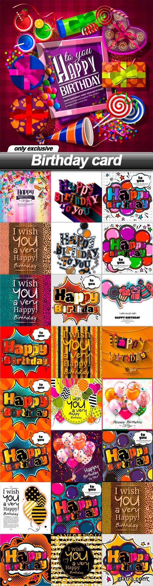 Birthday card - 25 EPS