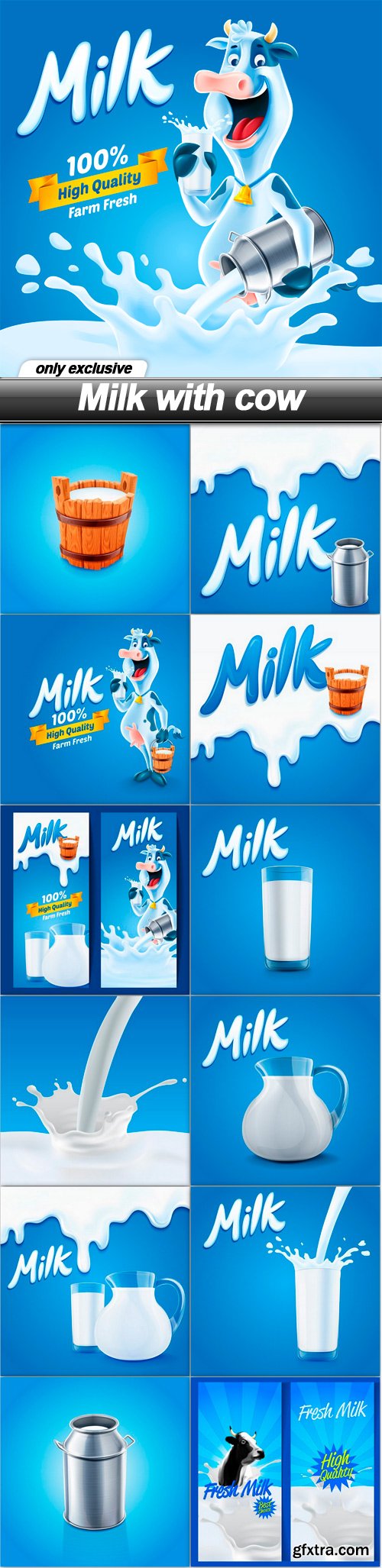 Milk with cow - 13 EPS