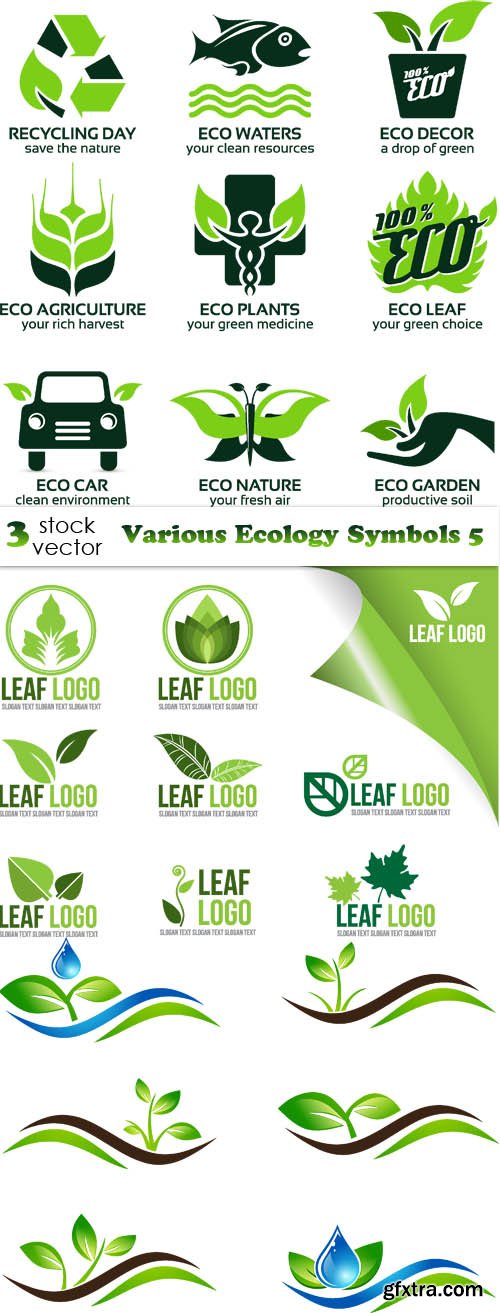 Vectors - Various Ecology Symbols 5